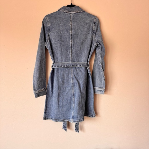 Sanctuary Denim Shirt Dress Belted Button Front Mini Dress Blue Sz S NWT - Picture 3 of 16